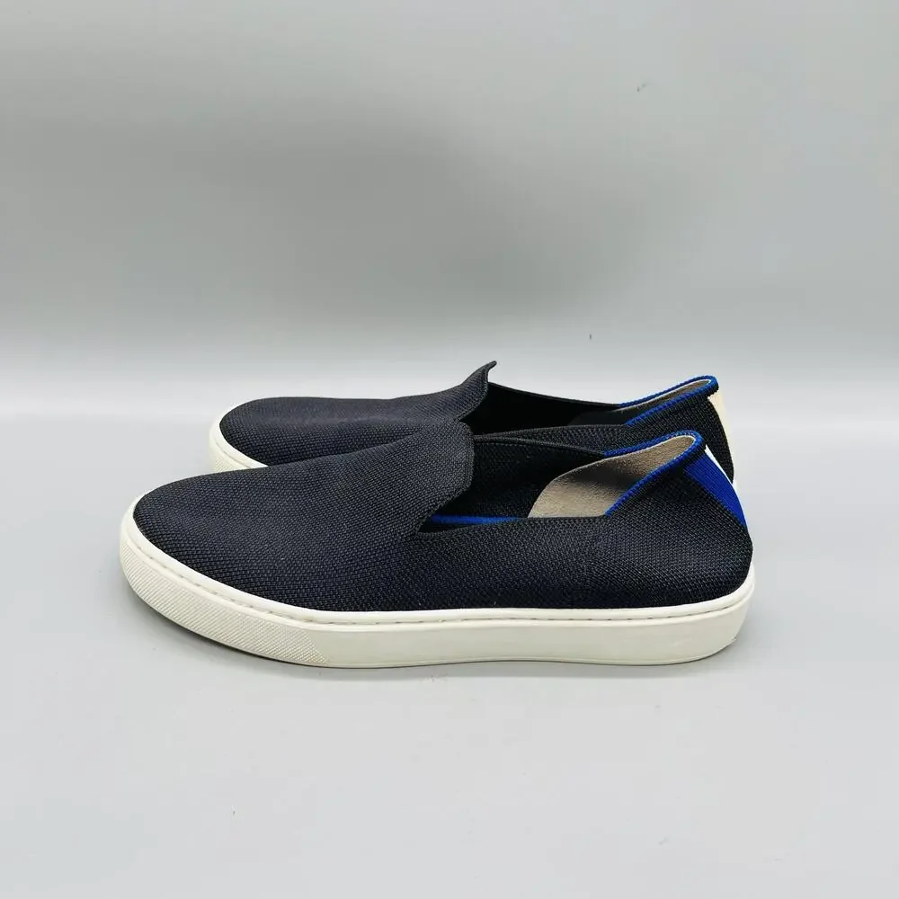 Rothy's Shoes Womens 6.5 Black Knit Slip On Low Top Sneakers Comfort Casual